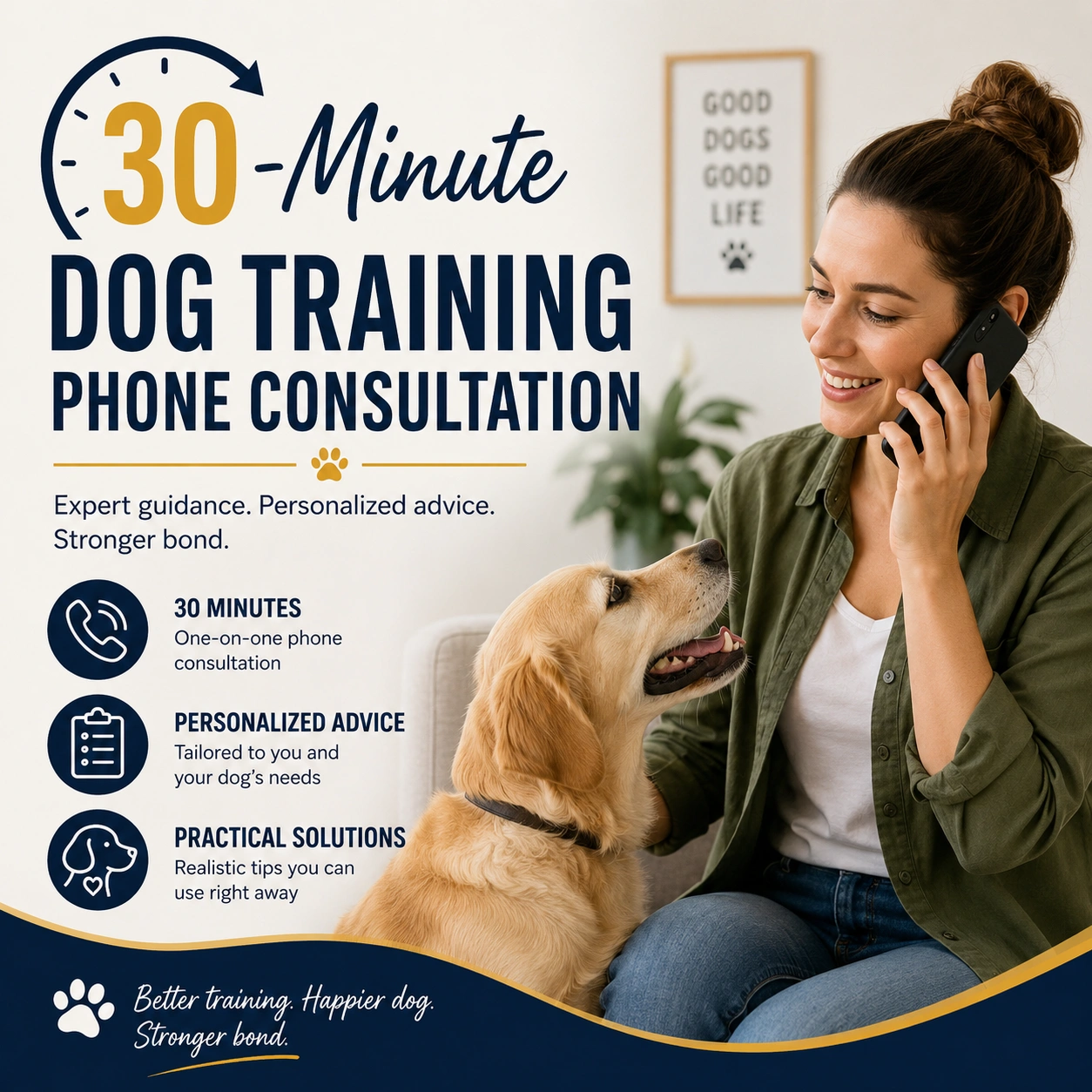 30-Minute Dog Training Phone Consultation with professional online dog trainer Jason Lake