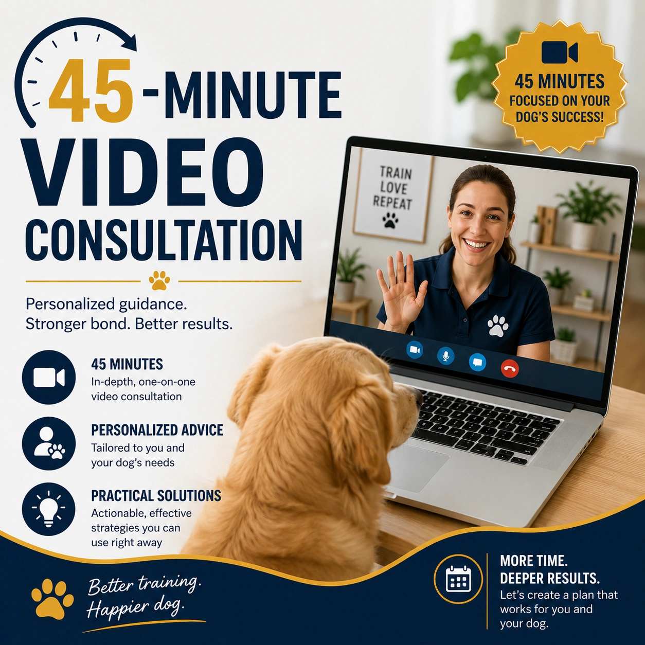 45-Minute Virtual Dog Training Session with professional online dog trainer Jason Lake