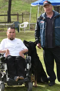 Jason Lake working with Mordecai