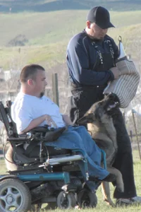 Jason Lake and Dante training photo